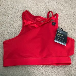 red nike sports bra